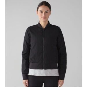 Lululemon Non-Stop Reversible Black Bomber Jacket